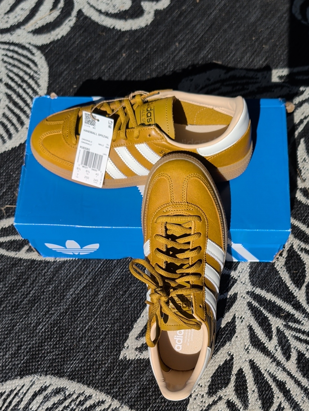 Adidas Handball Spezial Shoes - Preloved Bronze/ Core White/Gum - Men 7, Women 8